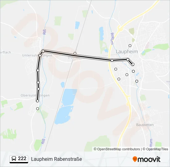 222 Bus Line Map