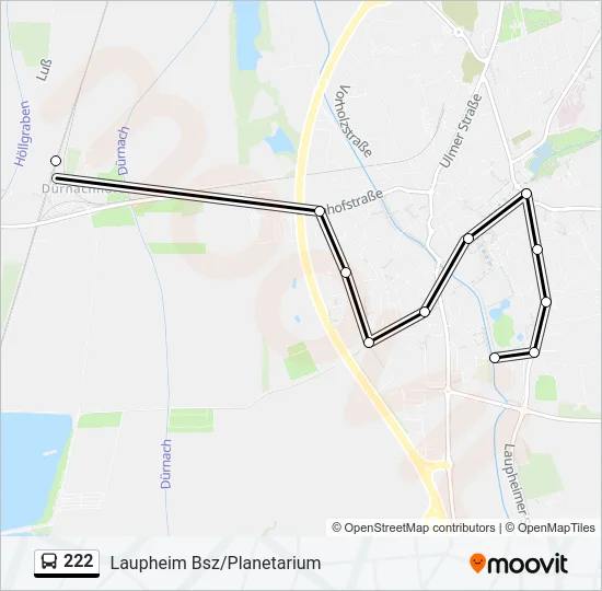 222 Bus Line Map