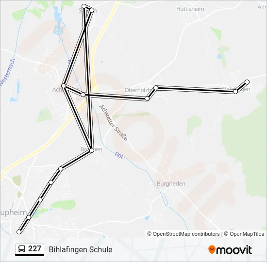 227 Bus Line Map