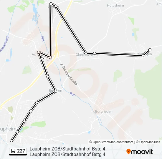 227 Bus Line Map