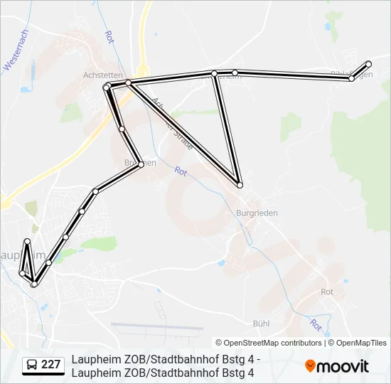 227 Bus Line Map