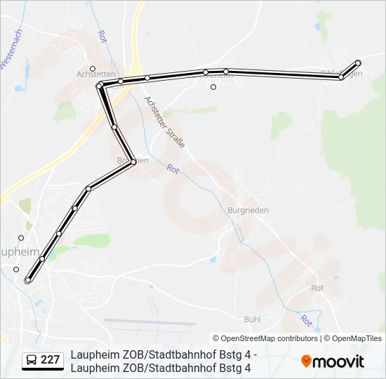 227 Bus Line Map
