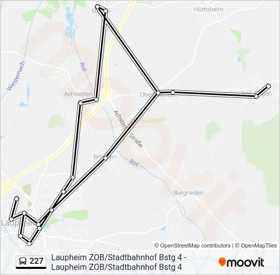 227 Bus Line Map