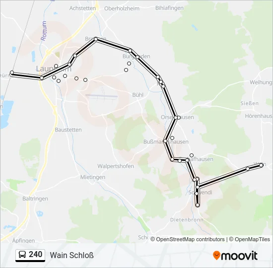 240 Bus Line Map