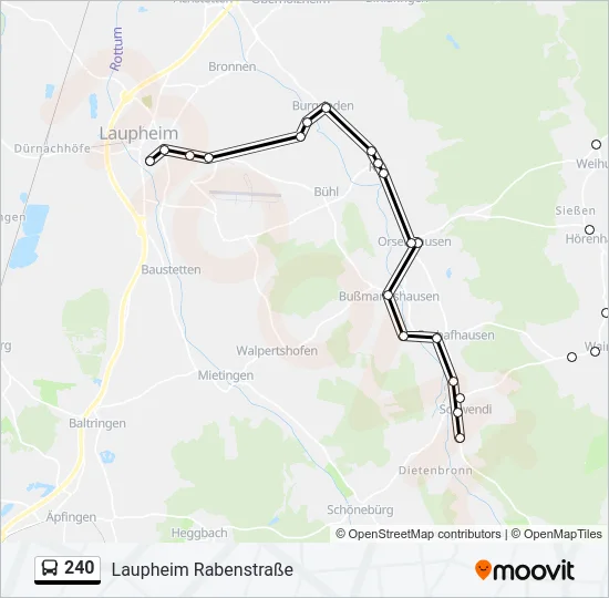 240 Bus Line Map