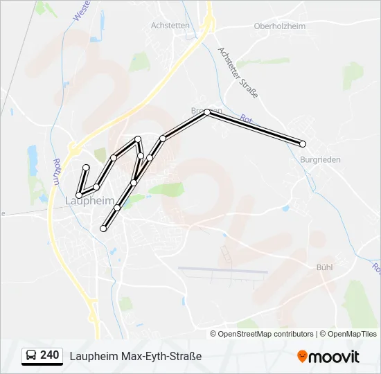 240 Bus Line Map