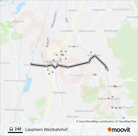 240 Bus Line Map