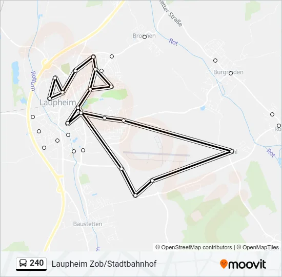 240 Bus Line Map
