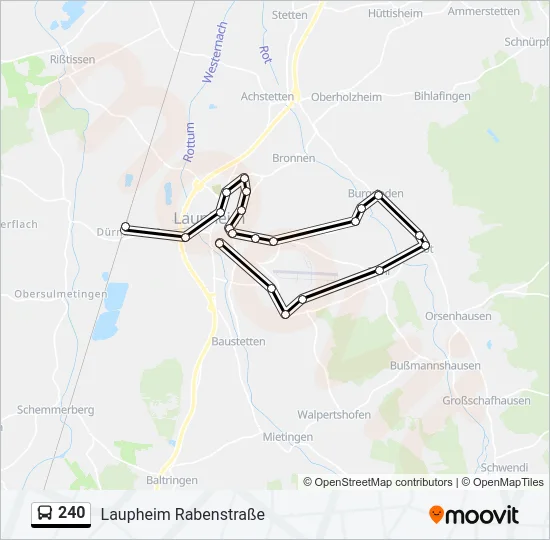 240 Bus Line Map