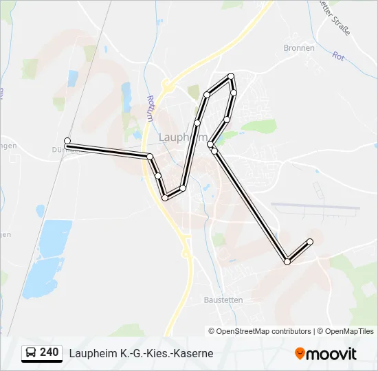 240 Bus Line Map