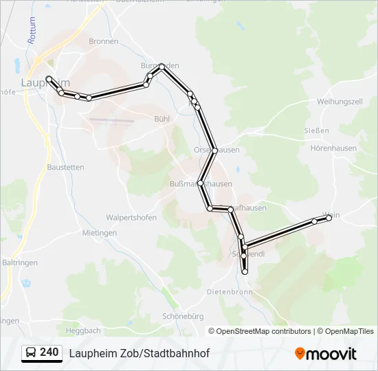 240 Bus Line Map