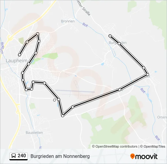 240 Bus Line Map
