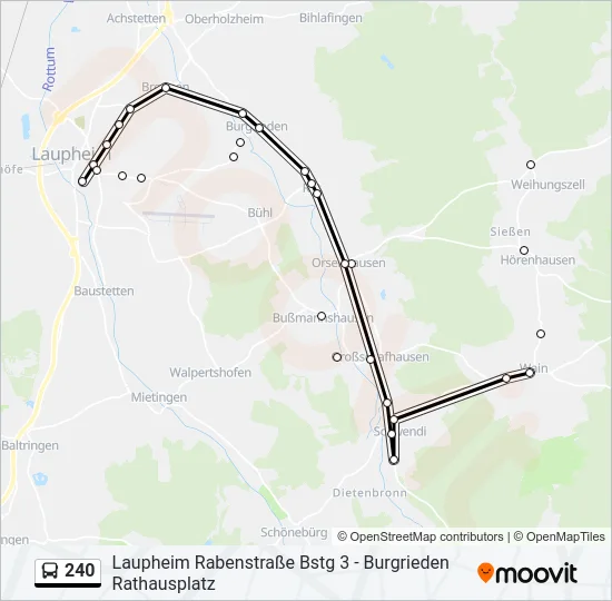240 Bus Line Map