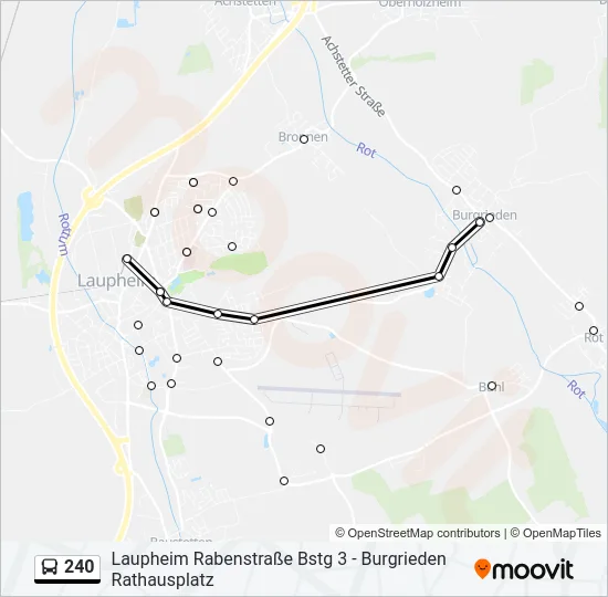 240 Bus Line Map
