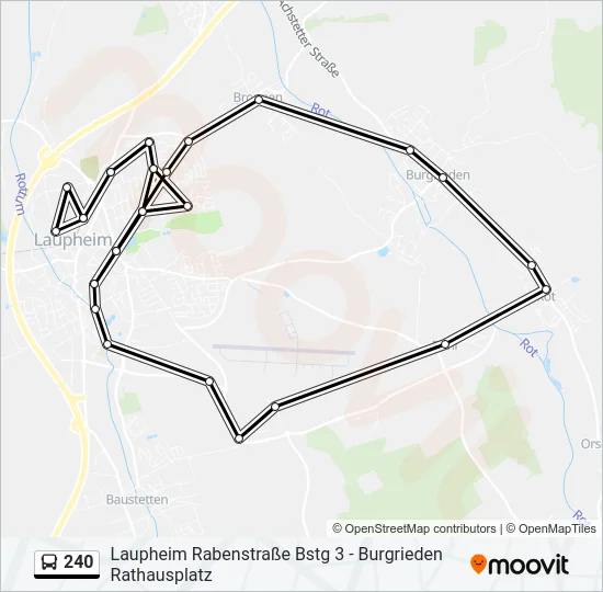 240 Bus Line Map