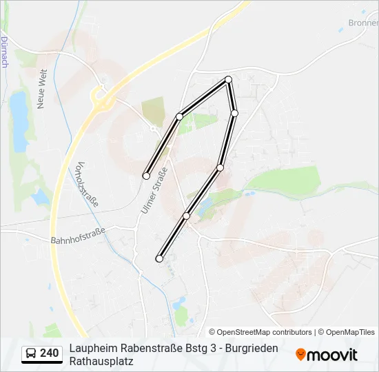 240 Bus Line Map