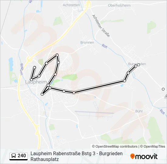 240 Bus Line Map