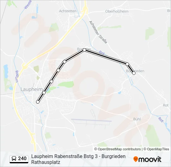 240 Bus Line Map