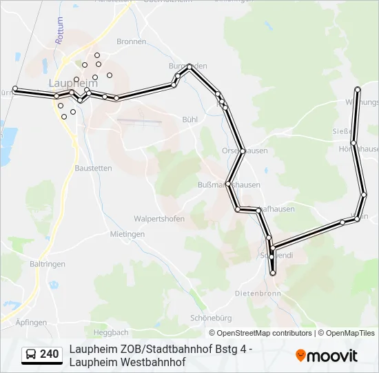 240 Bus Line Map
