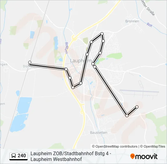 240 Bus Line Map