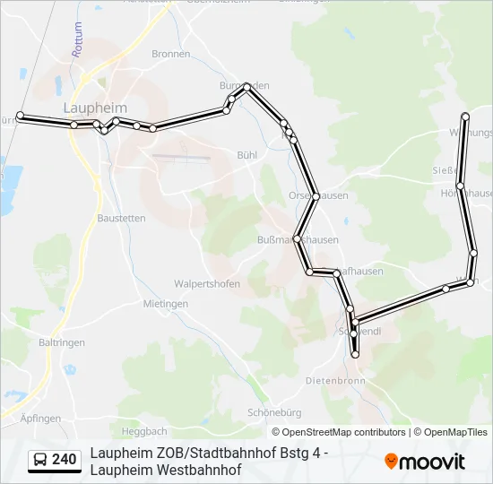 240 Bus Line Map