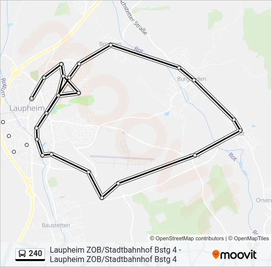 240 Bus Line Map