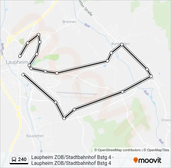 240 Bus Line Map