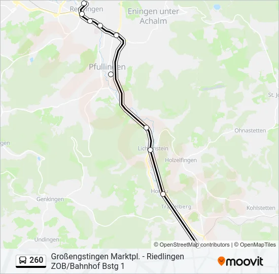 260 Bus Line Map