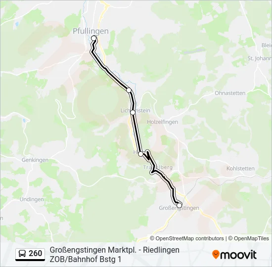 260 Bus Line Map
