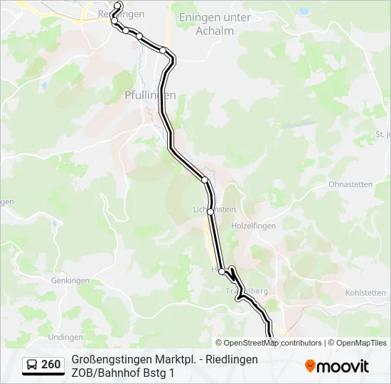 260 Bus Line Map