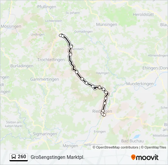 260 Bus Line Map