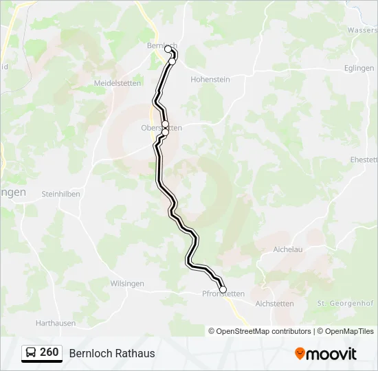 260 Bus Line Map