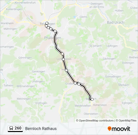 260 Bus Line Map