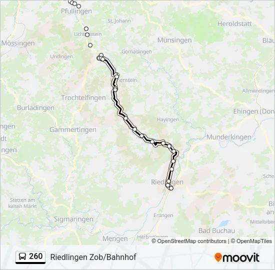 260 Bus Line Map