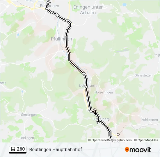 260 Bus Line Map