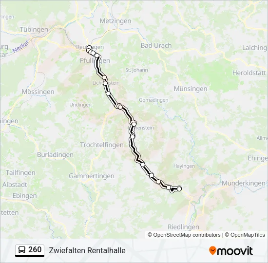 260 Bus Line Map