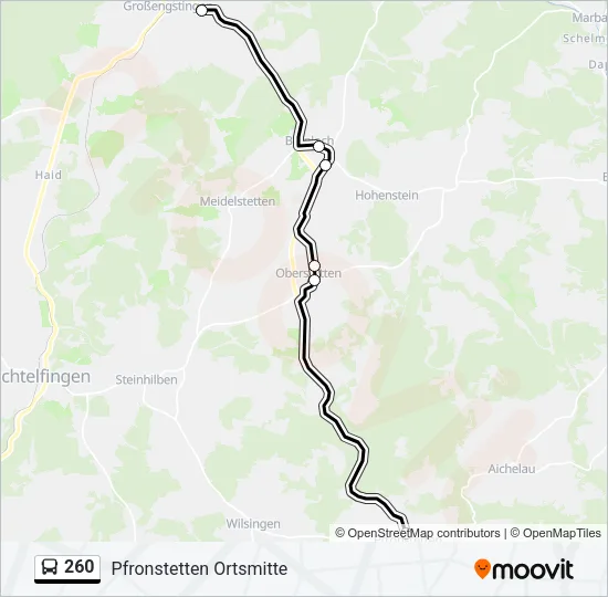 260 Bus Line Map