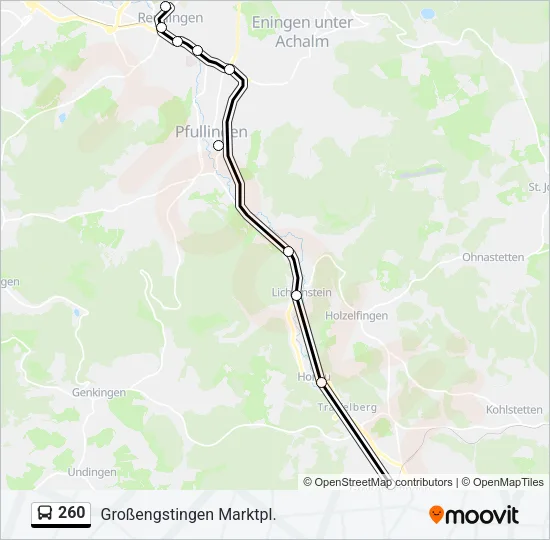 260 Bus Line Map