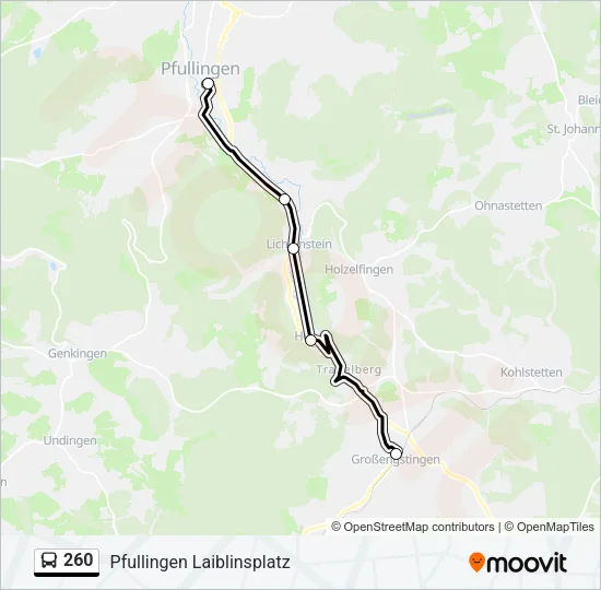 260 Bus Line Map