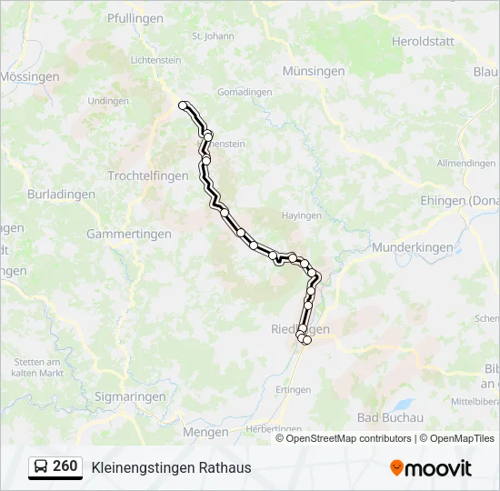 260 Bus Line Map