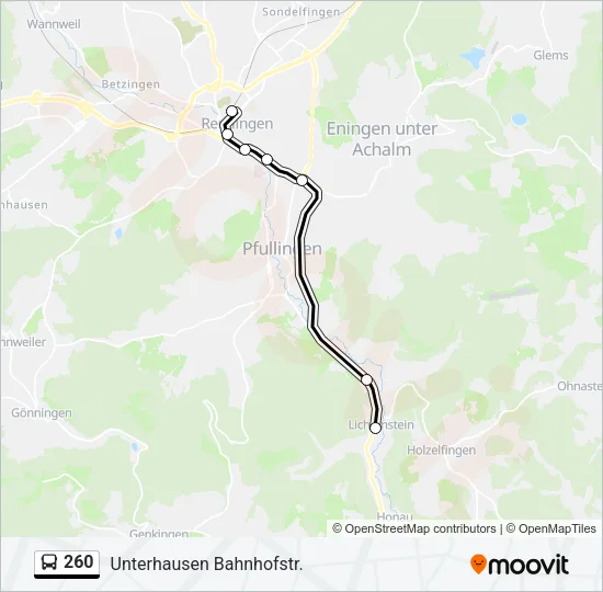 260 Bus Line Map