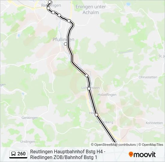 260 Bus Line Map
