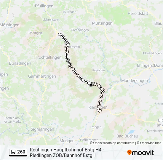 260 Bus Line Map