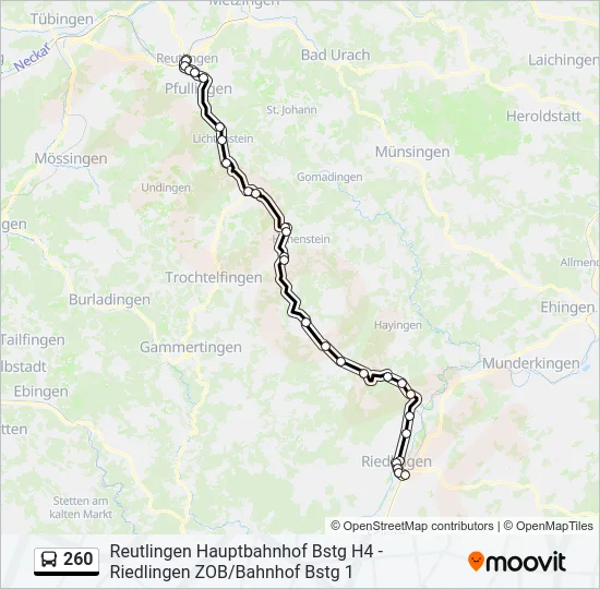260 Bus Line Map