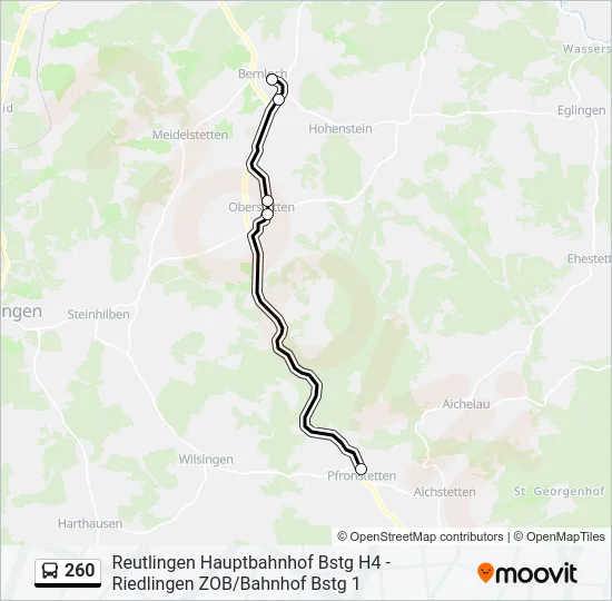 260 Bus Line Map