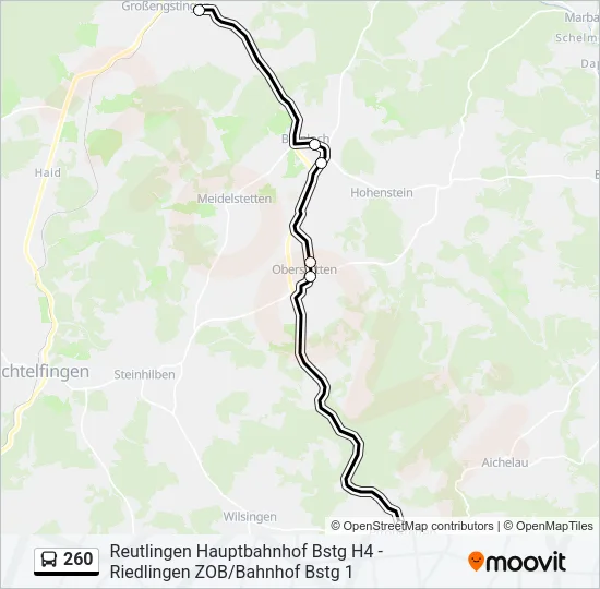 260 Bus Line Map