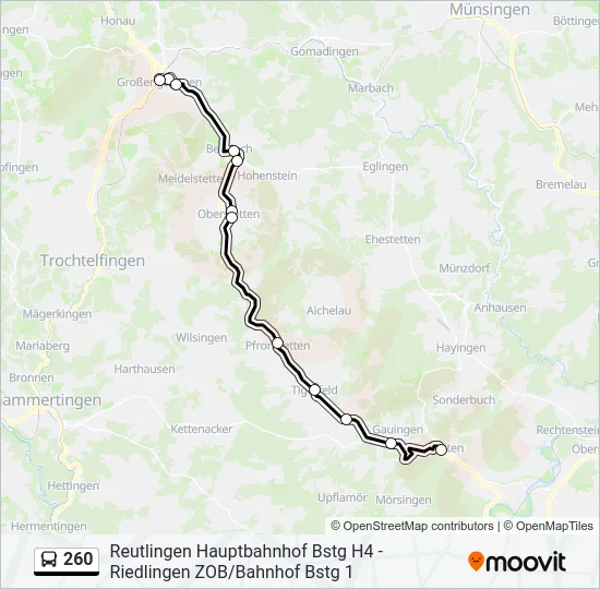 260 Bus Line Map