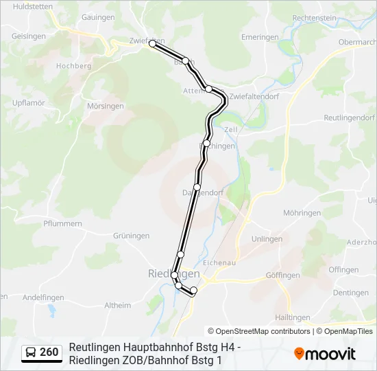 260 Bus Line Map