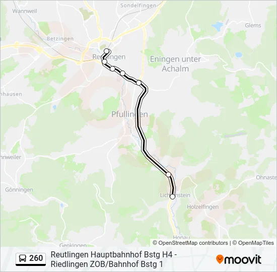 260 Bus Line Map