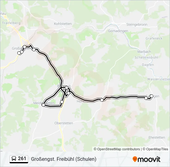 261 Bus Line Map